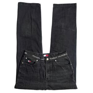 Y2K Tommy Hilfiger Black Straight‎ Leg Jeans 8 - Size 29 x 30